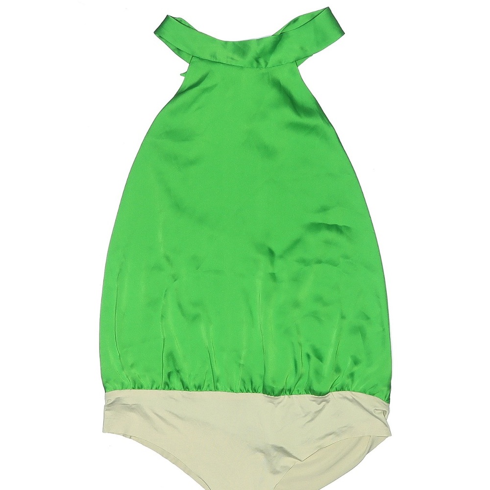 Favorite Daughter The Take A Bow Bodysuit Lime Green NWT Backless Romantic Sz XL